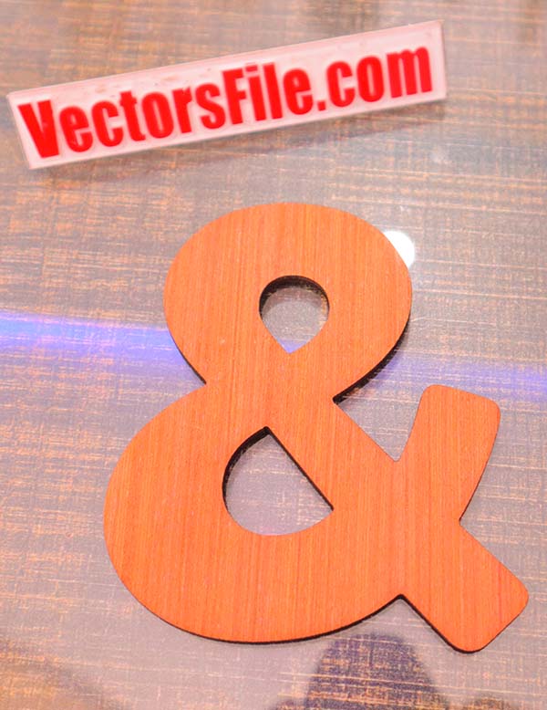 Laser Cut Wooden Ampersand Wooden Coaster Tea Cup Mat Glass Coaster CDR and DXF File