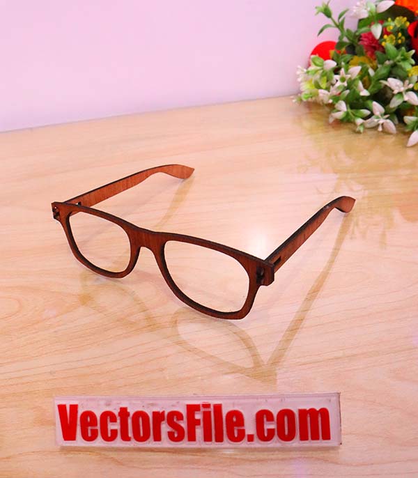 Laser Cut Wooden Sunglasses for Men Fancy Glasses and DXF File