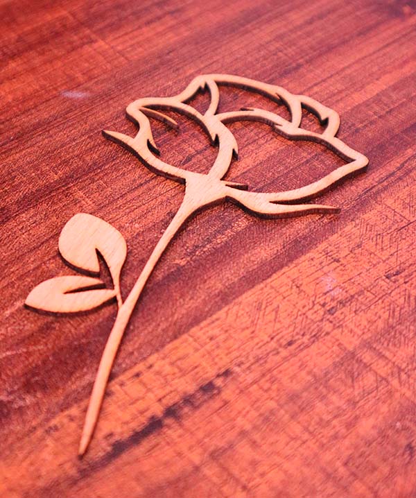 Laser Cut Wooden Flower for Wall Decor Flower Design CDR and DXF File