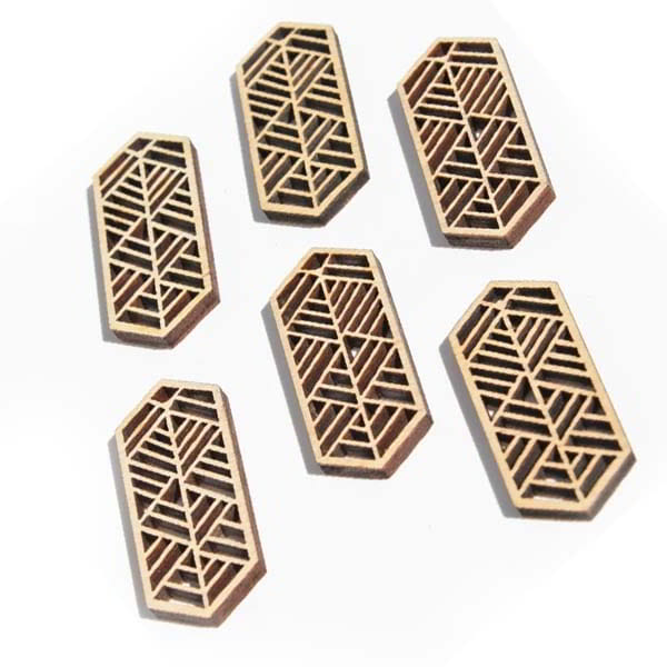Abstract Wooden Earring Design Wooden Jewelry Template Vector File for Laser Cutting