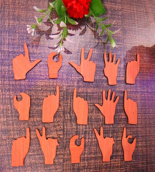 Laser Cut Hand Sign Vector Template CDR and DXF File