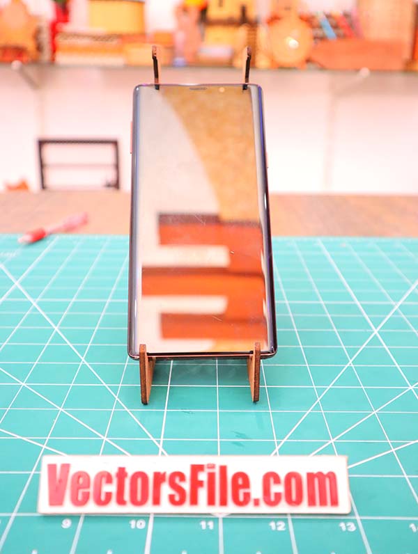 Laser Cut Mobile Stand Cell Phone Holder CDR and DXF File