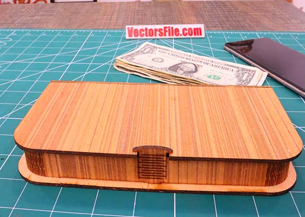 Laser Cut Wooden Clutch for Women Living Hinges Ladies Bag DXF and CDR File