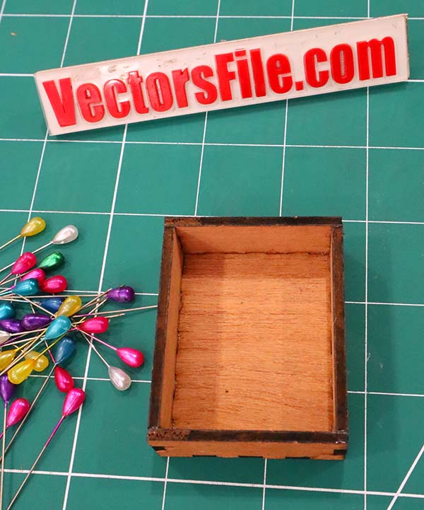 Laser Cut Wooden Hair Pin Box Jewelry Box CDR and DXF File