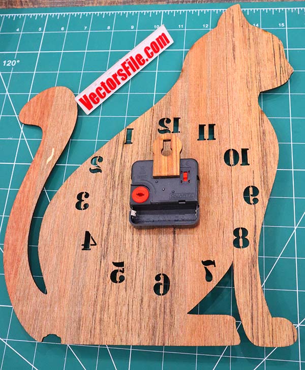 Laser Cut Wooden Clock Machine Holder DXF and CDR File