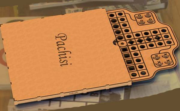 Laser Cut Wooden Parchisi Board Game with Engraving Design CDR File