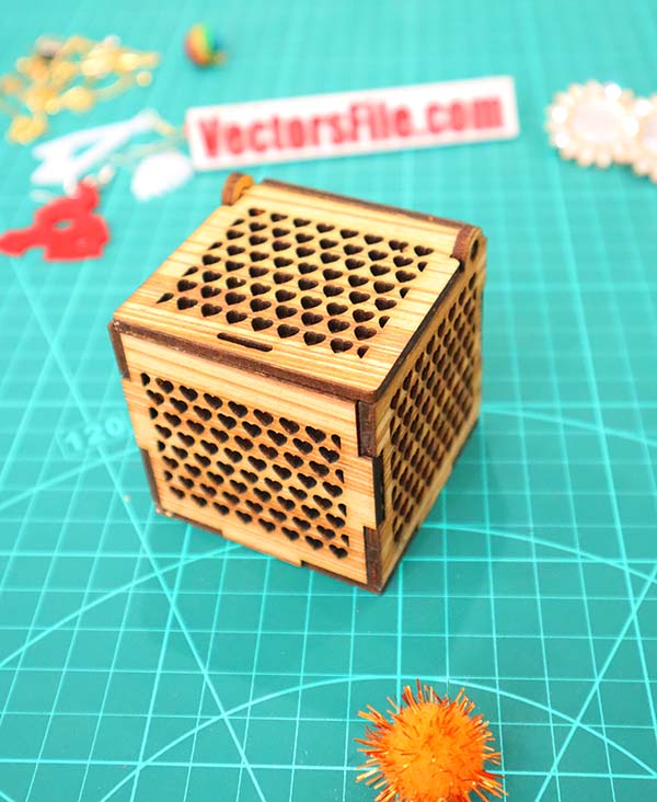 Laser Cut Wooden Mini Gift Box Jewelry Box Ring Box CDR and DXF File