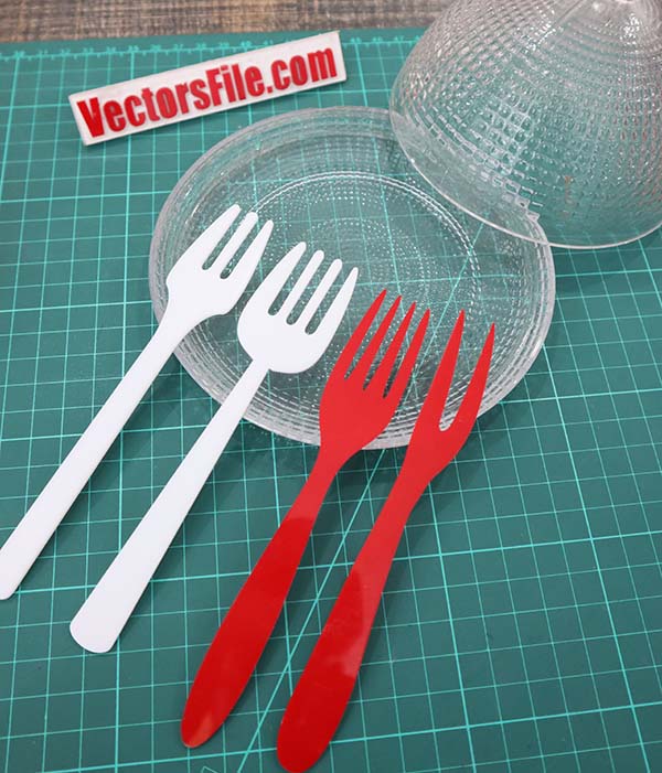 Laser Cut Acrylic Fork for Kids CDR and DXF File