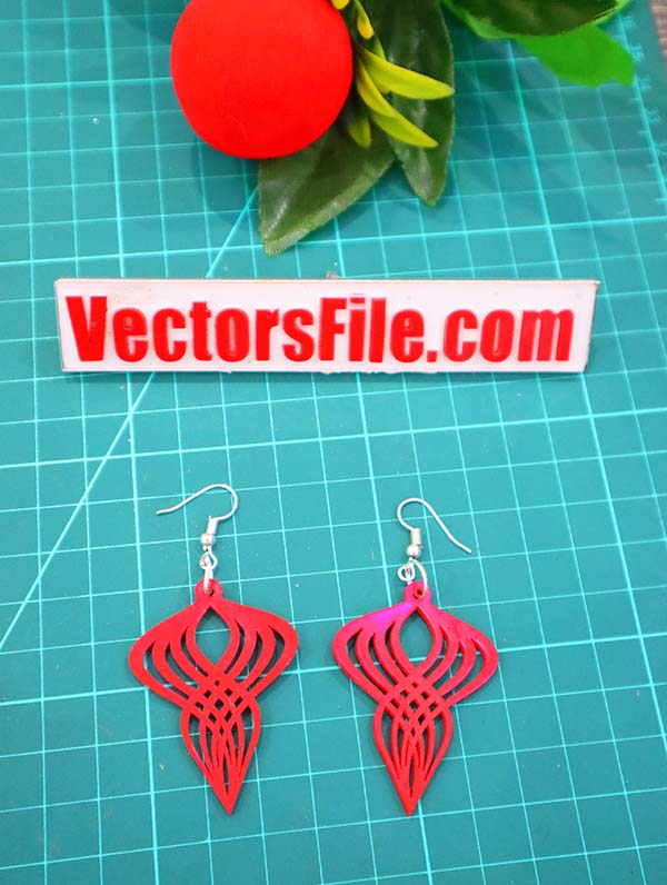 Laser Cut Earring Template Acrylic Jewelry Design CDR and DXF File