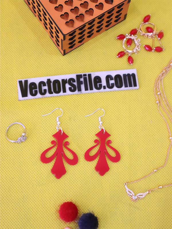 Laser Cut Acrylic Earring Acrylic Jewelry Template Pattern CDR and DXF File