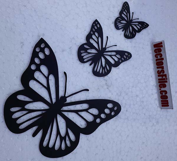 Lase Cut MDF Butterfly Set for Wall Decor SVG and CDR File