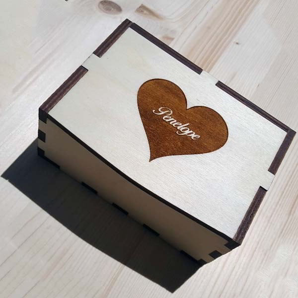 Laser Cut Wooden Jewelry Box Plywood 6mm CDR and DXF File