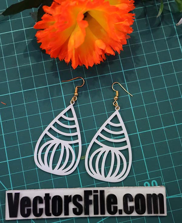Laser Cut Earring Design Acrylic Artificial Jewellery Template CDR and SVG File