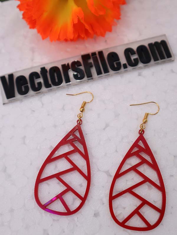Laser Cut Earring Acrylic Jewelry Design SVG and CDR File