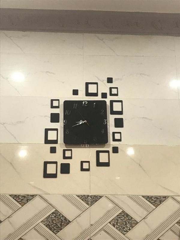 Laser Cut 3D Wall Clock Wooden Clock Room Decorative Clock SVG and DXF File
