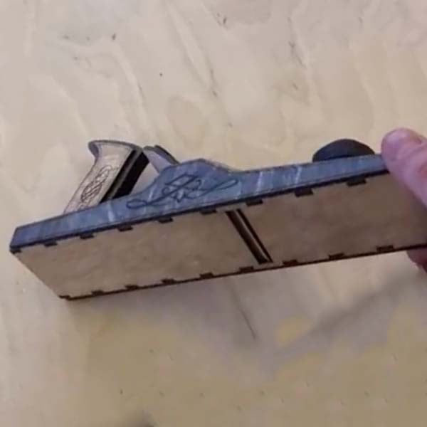 Laser Cut Wooden Hand Wood Planer 3D Model Woodworking Tools Vector File