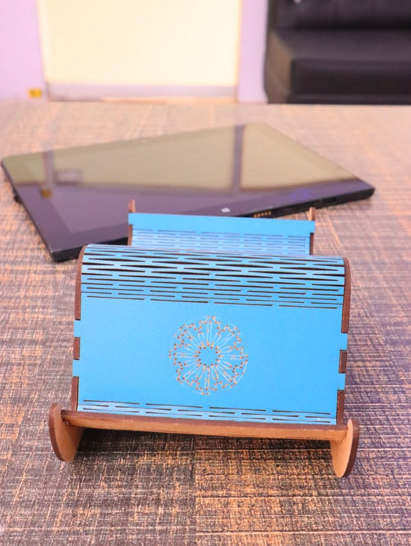 Laser Cut Multi Angle Tablet and Mobile Stand Phone Holder Desk Organizer Stand CDR and DXF File