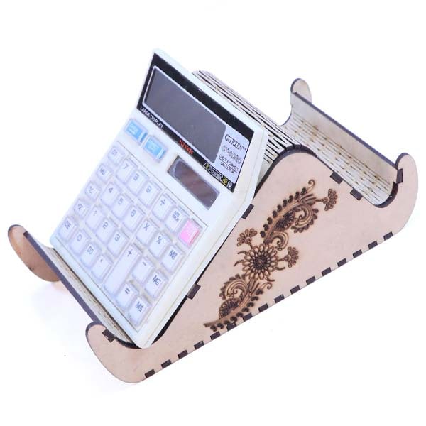 Laser Cut Wooden Tablet and Mobile Stand Desk Organizer Phone Holder Stand SVG File