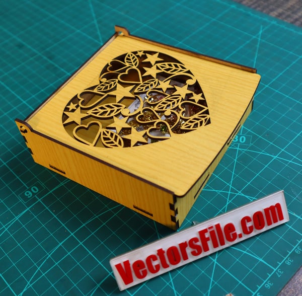 Laser Cut Wooden Box Mini Jewelry Box Gift Box Makeup Box CDR and DXF File