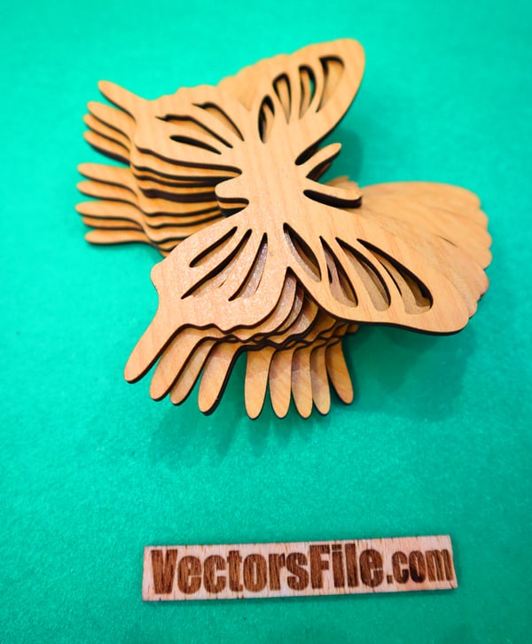 Laser Cut Wooden Butterfly Template for Wall Decor Wall Art Design Vector File