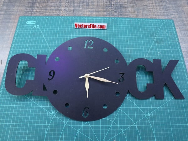 Laser Cut 3D Wooden Wall Clock for Room Wall Decor Idea DXF and CDR File