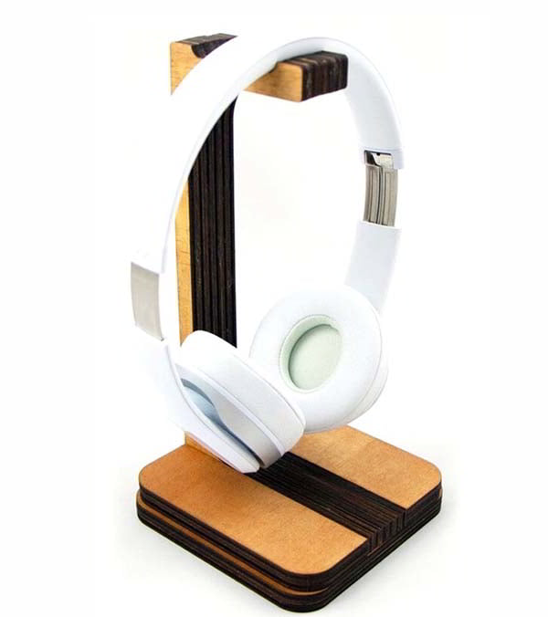 Laser Cut Wooden Headphone Stand Desk Stand SVG and CDR File