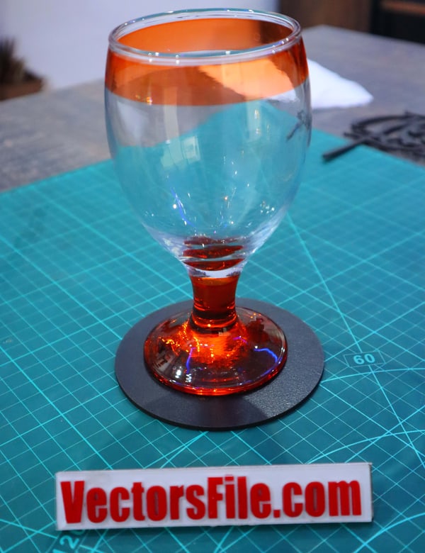 Laser Cut Wooden Hello Coaster Tea Coaster Glass Coaster Round Coaster Vector File