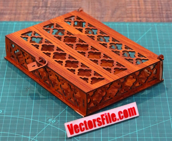 Laser Cut Wooden Gift Box Jewelry Box Wedding Box Storage Box CDR and DXF File