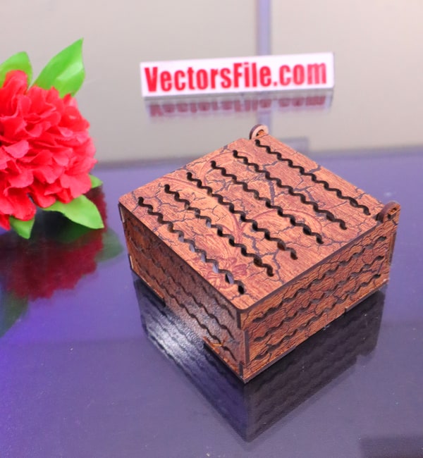 Laser Cut Wooden Mini Gift Box Ring Box Jewellery Box DXF and CDR File