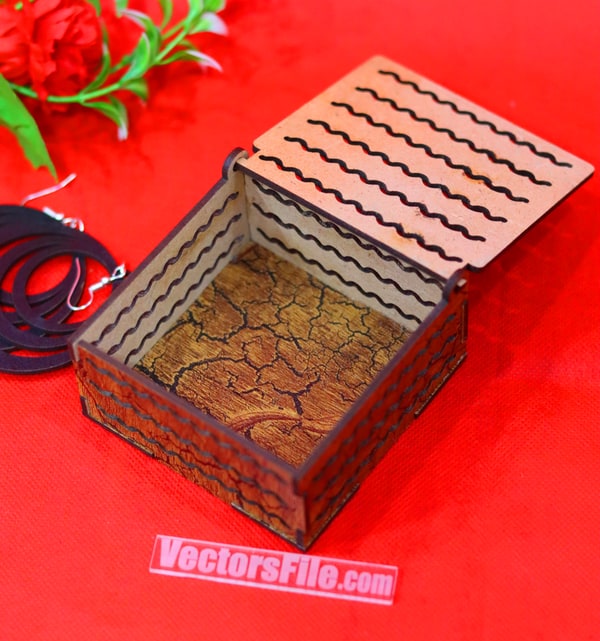 Laser Cut Wooden Mini Gift Box Ring Box Jewellery Box DXF and CDR File