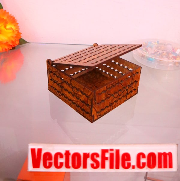 Laser Cut Wooden Mini Box Jewellery Box Small Gift Box Ring Box CDR and Ai Vector File