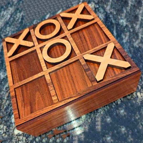 Laser Cut Wooden Tic Tac Toe Game for Kids DXF and CDR File