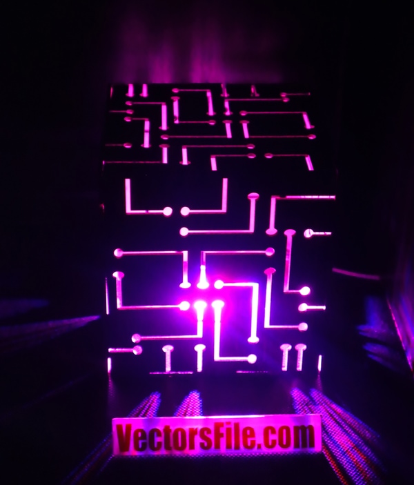 Laser Cut Alien Cube Lamp 3D Wooden Puzzle Desk Lamp LED Night Light Lamp CDR DXF File
