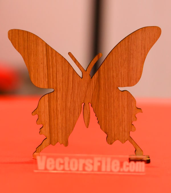 Laser Cut Butterfly Silhouette for Wall Art Work Butterfly CDR and DXF Vector File