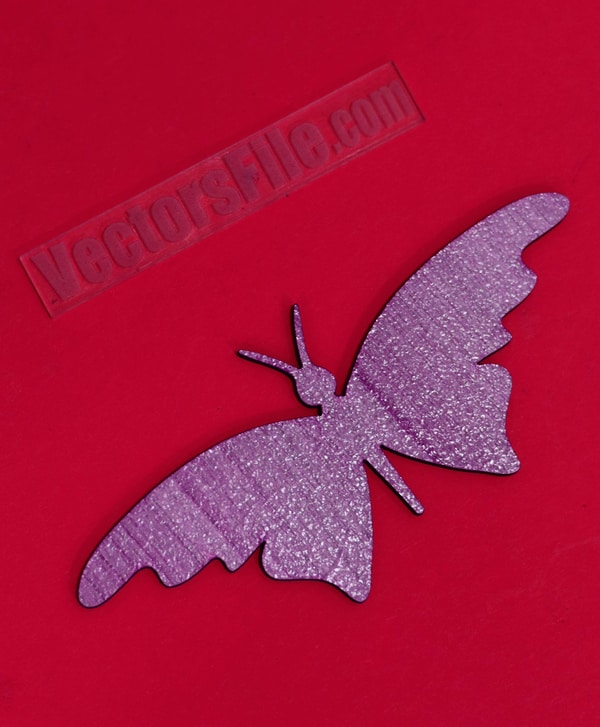 Laser Cut Wooden Butterfly Silhouette Decor Element Vector File for Free Laser Cutting