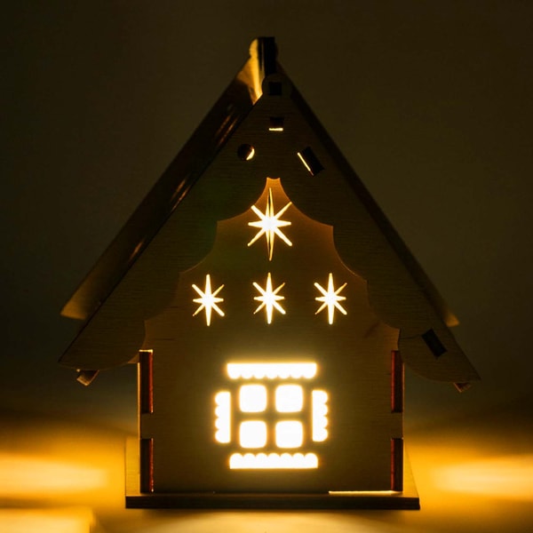 Laser Cut Wooden Gift Box House Chocolate Box Light House Lamp DXF and CDR File