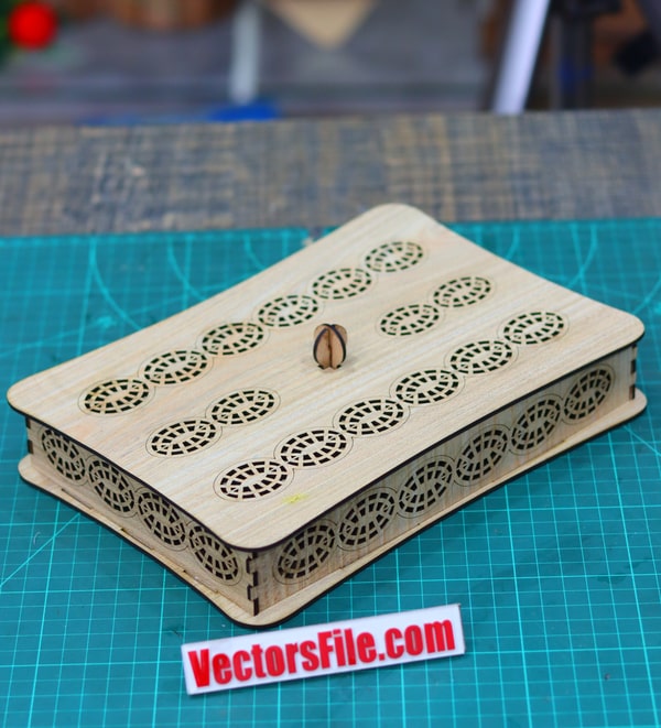 Laser Cut Wooden Organizer Box Jewelry Box Wedding Gift Box DXF and CDR File