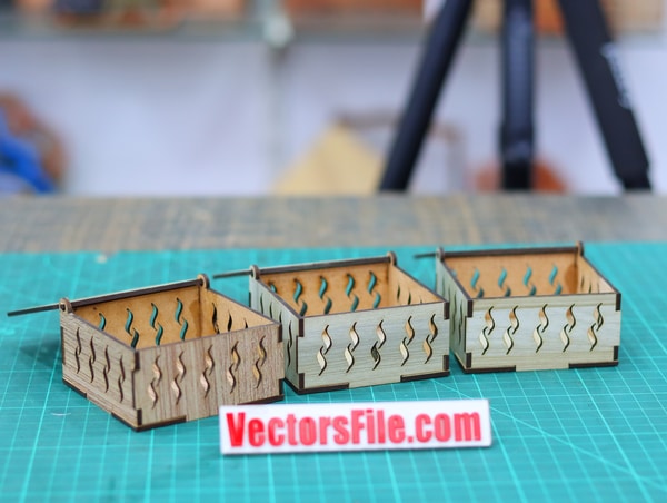 Laser Cut Wooden Mini Box Gift Box Jewelry Box Small Box 3mm Vector File