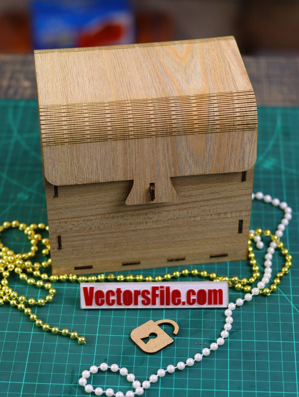Laser Cut Wooden Jewelry Box Makeup Box Jewellery Box CDR and DXF File