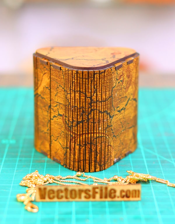 Laser Cut Wooden Mini Jewellery Box Gift Box Wedding Box DXF and CDR File