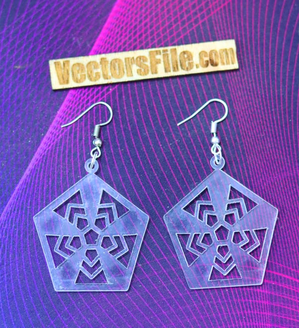 Laser Cut Women Earring Design Acrylic Earring Jewelry Template CDR and SVG File