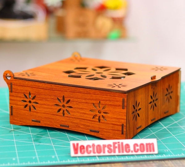 Wooden Jewelry Box Gift Box Wedding Box Laser Cut 3mm DXF and CDR File