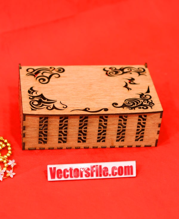 Laser Cut Wooden Jewelry Box Makeup Box Gift Box Chocolate Box 3mm DXF and CDR File