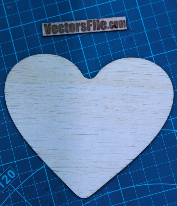 Laser Cut Simple Heart Drawing CDR File