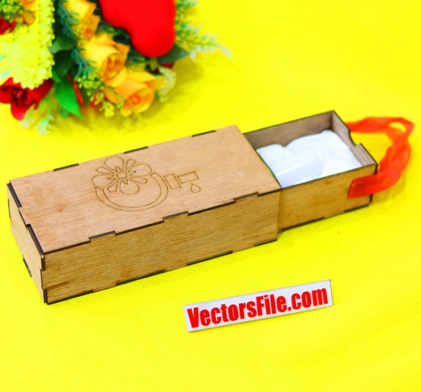 Laser Cut Wooden Perfume Box Gift Box Wooden Box 3mm DXF and CDR File