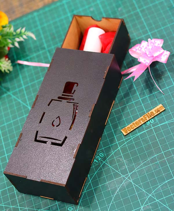 Laser Cut Wooden Perfume Box Gift Box Birthday Gift Box Idea 3mm DXF and CDR File