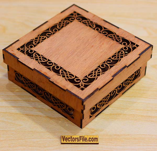 Wooden Square Box Jewelry Box Makeup Box Gift Box Laser Cut 3mm DXF and CDR File