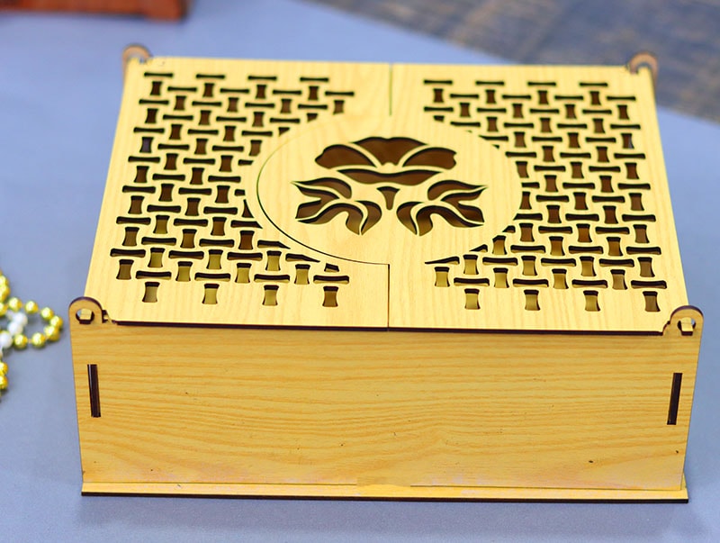 Laser Cut Box Jewelry Box Makeup Box Organizer Wooden Box 3mm Vector File