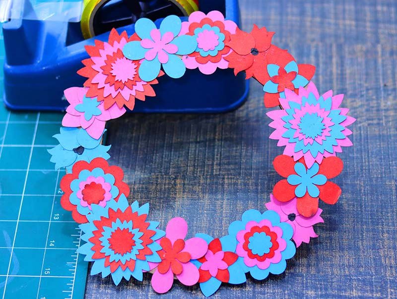 Laser Cut Craft Paper Decorative Ring Frame for Valentine Day Decoration Idea Vector File