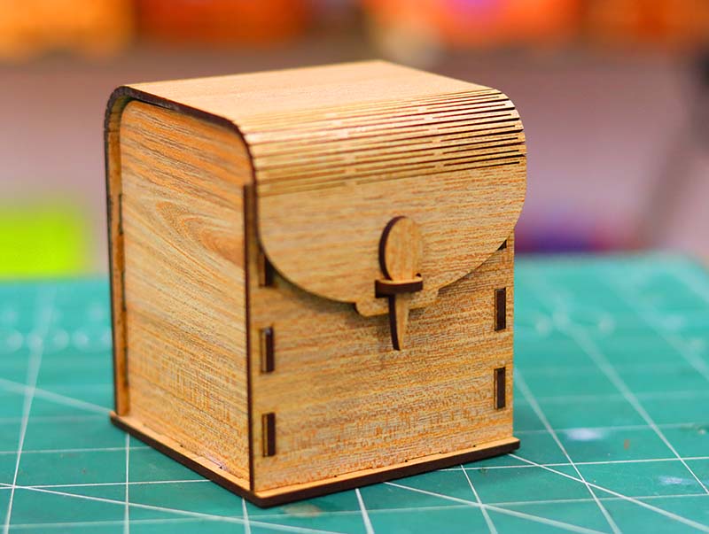 Laser Cut Box with Lid Living Pattern Wooden Box Jewellery Box 3mm Vector File